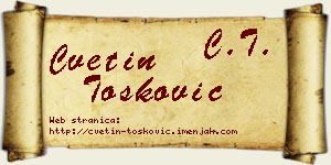 Cvetin Tošković vizit kartica